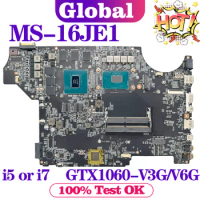 KEFU Mainboard For MSI MS-16JE1 MS-16JE GV62 8RE Laptop Motherboard i5 i7 8th Gen GTX1060-V3G/V6G