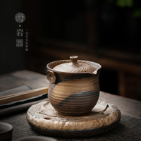 日式復古茶壺陶瓷功夫茶具蓋碗泡茶碗家用手抓壺仿柴燒單壺帶過濾