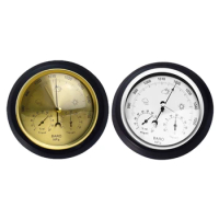 Mini Hygrometer Thermometer Weather Forecast Wall Mounted Barometer Clock Meter Thermometer Hygrometer for Home Wall Dropship