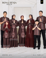 Rona Senja Baju Seragaman Sarimbit Lebaran 2026 Motif Etnik Bahan Premium Caroline Pattern Shangai Z
