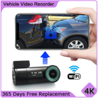 Car Driving Video Recorder DVR 4K WIFI HD 170 Wide Angle Vehicle Night Vision Smart Front Dash Cam Camera Auto Accessories