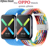 Nylon Watch Strap for Oppo Watch 41mm 46mm Breathable Braided Straps Band for OPPO Watches Bracelet Accessories Replacement
