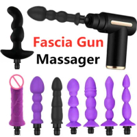 Female Masturbator Fascia Gun Adapter Body Massage Gun Head To Sex Machine Orgasm Thrusting Vibrator Dildos Sex Toys For Couples