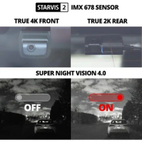 THINKWARE U3000 2CH 4K Front Dash Cam, 2K Rear Cam, STARVIS 2 Sensor Super Night Vision, Car Camera 5GHZ Wi-Fi GPS Radar