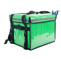 Top Selling Custom Logo Waterproof Deliveroo Thermal Delivery Box Bag Food Delivery Insulated Carry Cooler Bag 48L