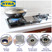 4/1PCS Stove Protector Cover Liner Gas Stove Protector Gas Stove Stovetop Burner Protector Kitchen Accessories Mat Cooker Cover