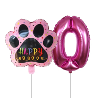 {DLGIFJIE} 2 pieces/set Let us Pawty Big Dog PAWS Aluminum Balloons 30 inch figure 1 2 3 4 year old 