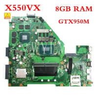 X550VX GTX950M MB_8G/I5-6300/I7-6700CPU Mainboard For ASUS X550VXK X550V W50VX W50V laptop Motherboard 90NB0BB0-R00030