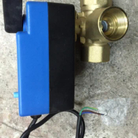 Three-way electric ball valve electric brass ball valve analog ball valve with electric actuator AC24V DN20 / 25/32/40/50