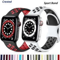 Silicone Strap For Apple Watch band 44mm 40mm 45mm 41mm 38mm 42mm iWatch 6 SE 5 4 3 correa bracelet Apple watch 45 mm Series 7