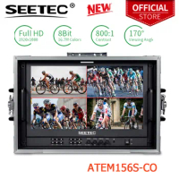 SEETEC ATEM156S-CO 15.6 inch Portable Carry-on Multi-camera Director Monitor 3G-SDI HDMI Full HD 1920x1080 for ATEM MINI Mixer