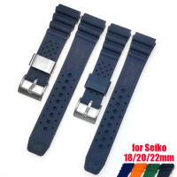 18mm 20mm 22mm Soft Silicone Watch Strap for Seiko 5 for Water Ghost SKX007 for Abalone Sport Men's Watchband Diver Rubber Belt