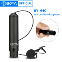 BOYA BY-M4C M4OD Microphone Professional Clip-On Cardioid XLR Lavalier Microfone Mic for Sony Canon Panasonic Camera Camcorders