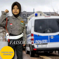 Baju Polwan Hijab Anak Cewek paud, tk, sd/ kostum polisi hijab anak putri paud, tk, sd Fashion Perem
