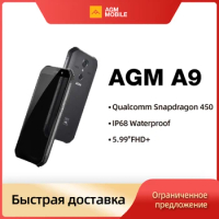 AGM A9 JBL Co-Branding 5.99" FHD+ 4G+64G Android 8.1 Rugged Phone 5400mAh IP68 Waterproof Quad-Box Speakers