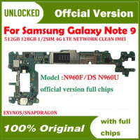 512GB Plate Original Unlock Motherboard MB For Samsung Galaxy Note 9 N960F N960FD N960U N960N 128GB 512G Mainboard Logic Board