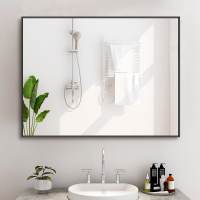 鋁合金框浴室鏡衛浴鏡試衣鏡衛生間貼墻壁掛化妝鏡洗手間裝飾鏡子