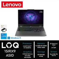 Lenovo LOQ 83DV01ASID || Intel Core i5-13450HX / NVIDIA GeForce RTX 3050 / 16GB / 512GB SSD / 15.6" 