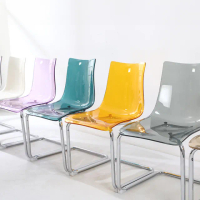 【HappyLife】時尚托亞斯餐椅 多色 Y11460(椅子 餐椅 壓克力椅 塑膠椅 凳子 水晶透明椅子 ins風椅子)