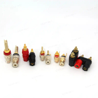 5 types red black Terminal Amplifier Speaker Brass Gold Plated 4mm Banana jack Plug Audio Socket Bin