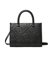 精選★TORY BURCH T Monogram 壓花皮革 托特包Tote包購物袋單肩斜挎手提包 162013/165887(整新)【母親節禮物★菲尼斯 國際精品3折起 春夏新品 換季下殺】