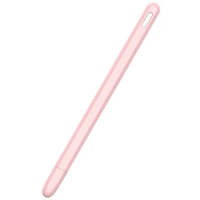Tablet Press Stylus Pen Protective Cover for Apple Pencil 2 Cases Portable Soft Silicone Pencil Case Accessory Pink