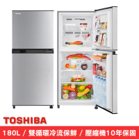TOSHIBA 東芝 180公升一級能效雙門電冰箱 GR-B22TP(BS)