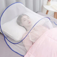 Head Face Protector Folding Mosquito Net Cover Encryption Anti-Mosquito Net for Trips Bed Sleeping Portable Single Mosquito Net