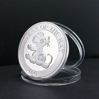 【元寶財鼠】生肖福字紀念章 2020新年創意硬幣小禮品金幣銀幣