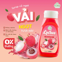 PIN PIN STEVIA SYRUP 300 ML #LYCHEE FLAOVOR NO SUGAR 0% Calories