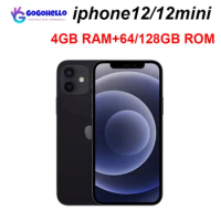 95% New Original Apple IPhone 12 OLED Unlocked RAM 4GB ROM 64/128GB A14 IOS Face ID NFC Mobile Phone 5G IPhone12mini Cellphone