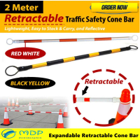 【COD】Expandable Retractable Cone Bar Traffic Safety Cone 2Meter Extendable Traffic Cone Bar