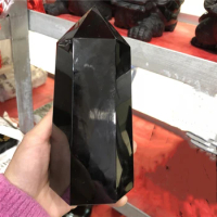 Large natural black obsidian points around around 1kg fengshui crystal dispel negative energy