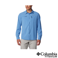 【Columbia 哥倫比亞 官方旗艦】男款-鈦 Summit Valley™超防曬UPF50快排長袖襯衫-藍色(UAE51640BL/IS)