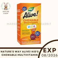 Nature's Way Alive Kids Chewable Multivitamin Orange Berry Natures Vitamin Anak 120 Chewable Tablets