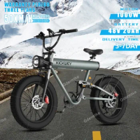 K20 Plus Electric Bike 1000W Motor 48V20AH Hidden Lithium Battery Snow E Bike 20-inch Fat Tire Bike Mountain Electric Bicycle
