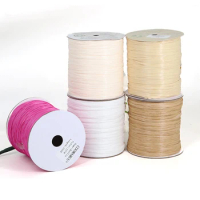 250Y 100% Cotton Raffia Straw Yarn for Crocheting Dyed Hand Knitting Yarn Handmade Hats Bags