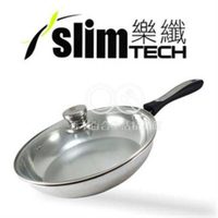 🌟現貨附發票🌟Slim Tech樂纖七層複合金不鏽鋼平底鍋 含鍋蓋 平煎鍋 複合金平底鍋 316不鏽鋼平底鍋30cm 炒菜鍋