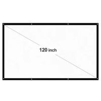 70'' 100'' 120'' Portable Projector Screen HD 16:9 White Dacron Projection Screen Foldable for Home Theater Wall Projection