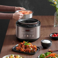 5L Electric Pressure Cooker 2 Inner Pots Remove Fat Pressure Cooker Multifunctional Instant Pot Slow Rice Cookers 2-8 Peoples