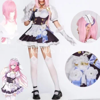 Elysia Maid Cosplay Costume Sexy Dress Wig for Halloween Party Game Cos Outfits Elysia Cosplay Full Set Comic