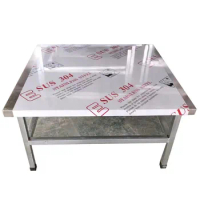 Barbecue table, barbecue grill, stainless steel, outdoor stall table, table size: 80*80