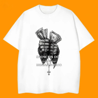 【COD】เสือผู้ชายเท่ ๆ เสื้อยืดวัยรุ่นลายมือกำดอลล่าสหรัฐฯ พร้อมข้อความ\SHOW XIN DO orig alstar BENIAN
