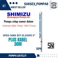 Submersible Pump SHIMIZU 0,33HP 3\ SPES-308K BIT + Kabel/Pompa Satelit"