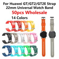 50pcs 22mm Silicone Watch Band For Huawei Watch GT 2 46mm Soft Sport Strap Bracelet Watchband For Samsung Galaxy Watch 46mm Gear