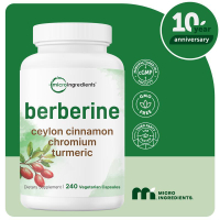 Berberine with Ceylon Cinnamon Chromium & Turmeric 240 Vegetarian Capsules