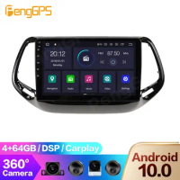 For Jeep Commander 2016-2019 GPS Navigation Android Radio Multimedia 2 Din DVD Player Touch Screen Headunit 360 Camera PX6 OBD2