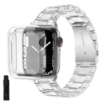 2pcs for apple watch 7 45mm 41mm band + case with screen protector soft TPU cover for iwatch se 6 5 4 44mm 40mm 3 42 38mm strap