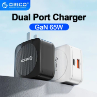ORICO Mobile Phone Charger Fast Charging USB PD Charger 65W GaN Charger Fast Charging Charger Type C Mobile Phone Accessories