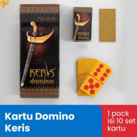 1 Pack Kartu Domino Keris Isi 10 Set Kartu Gaplek